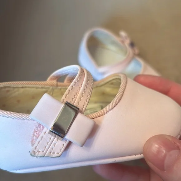Mayoral Pink Baby Shoes with Bow size 1 - Picture 2 of 3